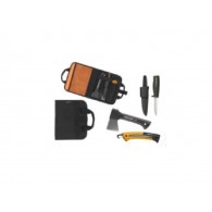 Набор инструмента (топор туристический X5 + нож + пила садовая SW73) FISKARS (129012)